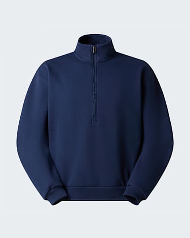 Uniseks TNF Redboxsweatshirt met halve rits TNF Summit Navy HERO