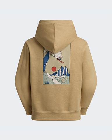 Unisex Mountain Celebration Relaxed Graphic Hoodie TNF Khaki Stone HERO