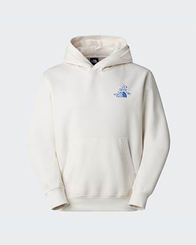 Sudadera holgada con capucha y estampado grfico Mountain Celebration unisex TNF White Dune ALT1