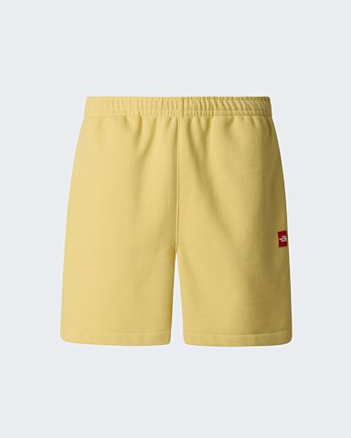 Unisex TNF Red Box Fleece Shorts TNF Honeyed Sand HERO