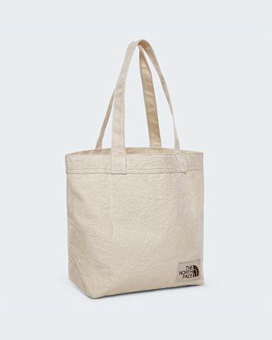 Katoenen draagtas TNF Weimaraner Brown Large Logo Print ALT2