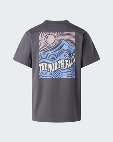 Uniseks Mountain Escape Relaxed Graphic Tshirt TNF Anthracite Grey HERO