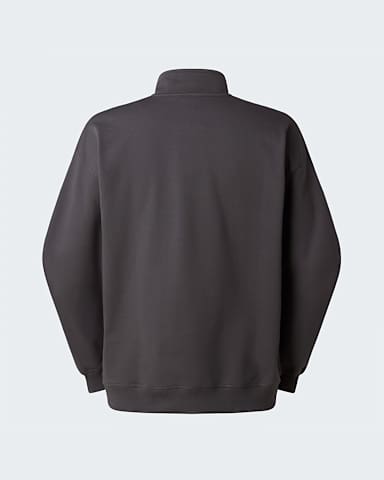 Sweat col zipp lger dcontract Essential unisexe TNF Anthracite Grey ALT1