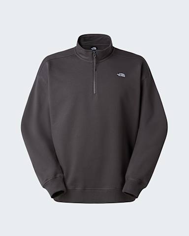 Sweat col zipp lger dcontract Essential unisexe TNF Anthracite Grey HERO