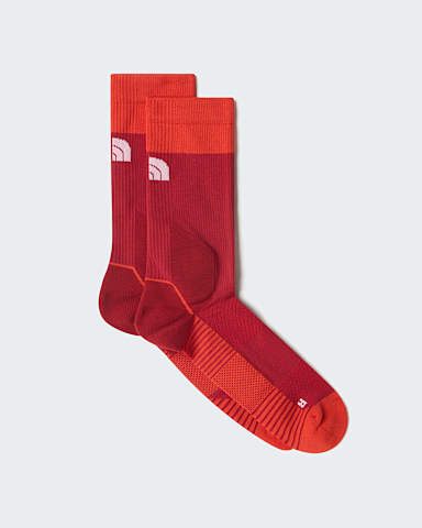 Trail Run Crew Socks TNF Iron ClayLava Red HERO