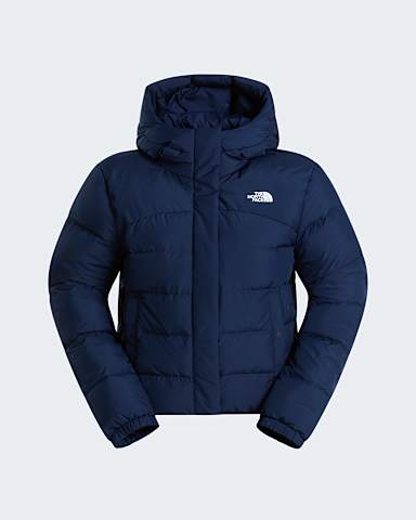 Womens Baltic Down Hooded Puffer Jacket TNF Summit Navy HERO