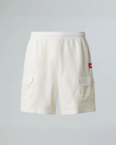Unisex Red Box Mesh Utility Shorts TNF White Dune HERO