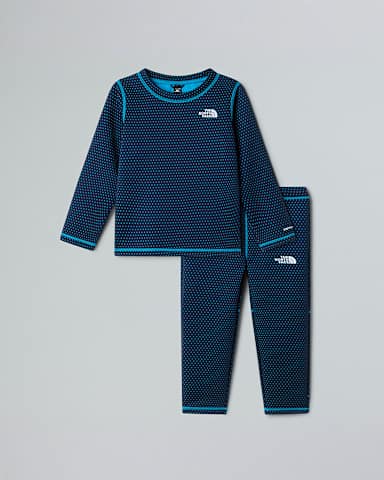 Set strato base termico DotKnit da bambini TNF Summit NavyMeridian Blue HERO