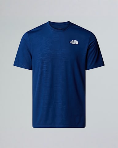 Mens 247 Embossed TShirt TNF Estate Blue Tent Model Print HERO