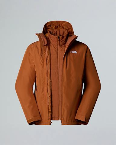 Mens Carto Mono Triclimate 3in1 Hooded Jacket TNF Burnt Umber HERO