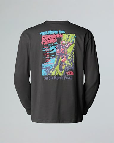 Tshirt oversize manches longues Expedition Celebration unisexe TNF Anthracite Grey ALT1