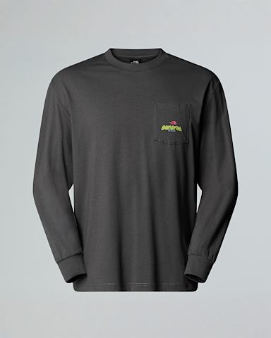 Tshirt oversize manches longues Expedition Celebration unisexe TNF Anthracite Grey HERO