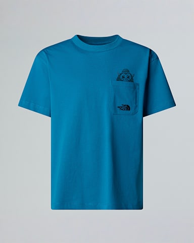 Boys Sports Oversized Pocket Graphic TShirt TNF Dusk Blue HERO