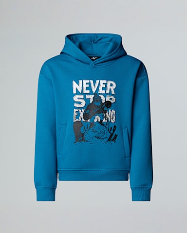 Felpa con cappuccio Sports Oversized Graphic da ragazzo TNF Dusk Blue HERO