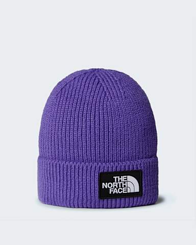 TNF Logo Box Beanie mit Umschlag TNF Peak Purple HERO