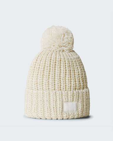 Cosy Chunky Cabin Beanie TNF Gardenia WhiteGravelKhaki StoneGardenia White HERO