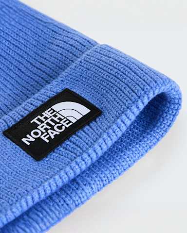 TNF Logo Box Pom Beanie TNF Indigo Wonder ALT2