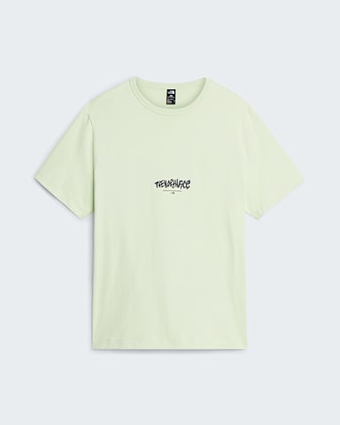 TNF Tag Relaxed Logo Play TShirt Uniseks TNF Calcified Lime ALT1