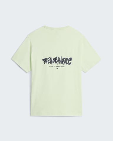 TNF Tag Relaxed Logo Play TShirt Uniseks TNF Calcified Lime HERO