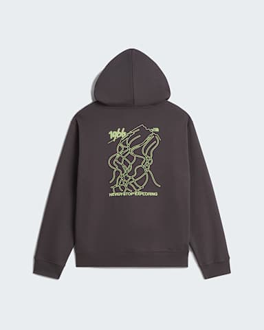 Sweat  capuche graphique dcontract unisexe NSE Slopes TNF Anthracite Grey HERO