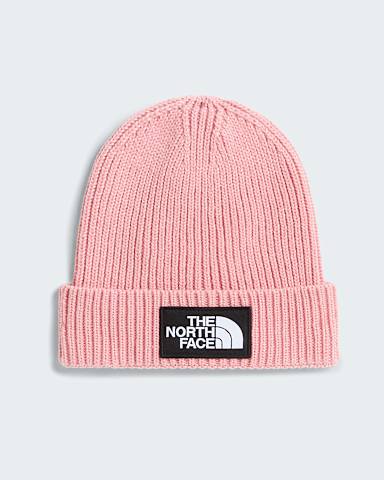 Kids TNF Logo Box Cuffed Beanie TNF Primrose HERO