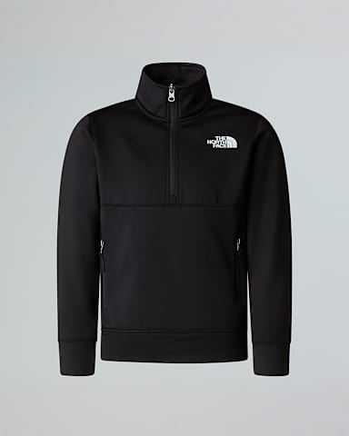 Felpa con cerniera a 14 da ragazzi TNF TNF BlackTNF Black HERO