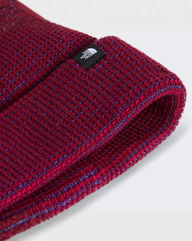TNF Fisherman Beanie TNF Burgundy Crush Multi ALT2