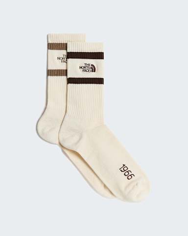Everyday Heritage Stripe Crew Sock TNF Raw UndyedDark ChestnutStone Slab HERO