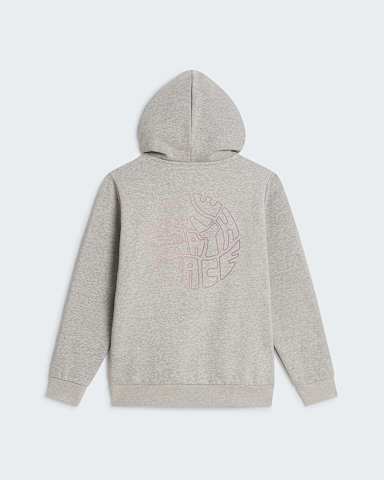 Teenager Relaxed Lifestyle Regular Graphic Hoodie TNF TNF Pale Grey Heather alt1