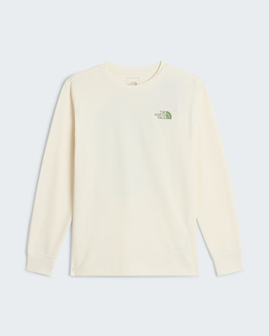 Damen Flower Logo Regular Graphic LangarmTShirt TNF White DuneBark MistSt hero