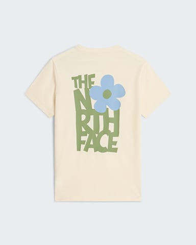 Damen Flower Logo Regular Graphic TShirt TNF White DuneBark MistSt alt1