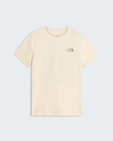 Damen Flower Logo Regular Graphic TShirt TNF White DuneBark MistSt hero