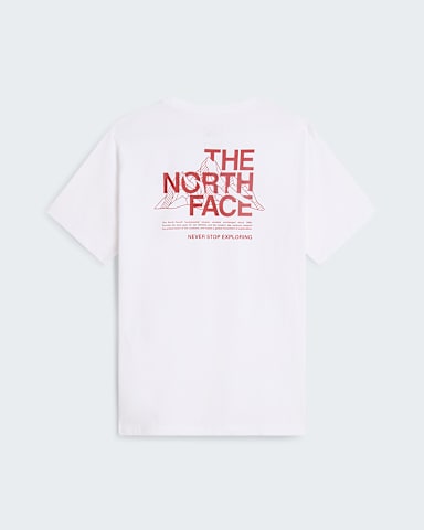 Mens Mountain Sketch Regular Graphic TShirt TNF TNF White alt1