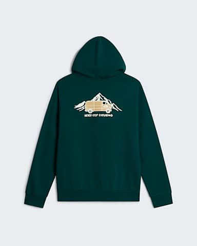 Felpa con cappuccio OutdoorRegularGraphic1 da uomo TNF Hunter Green alt1