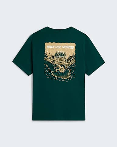 Herren Powder Days Relaxed Graphic TShirt TNF Hunter Green alt1