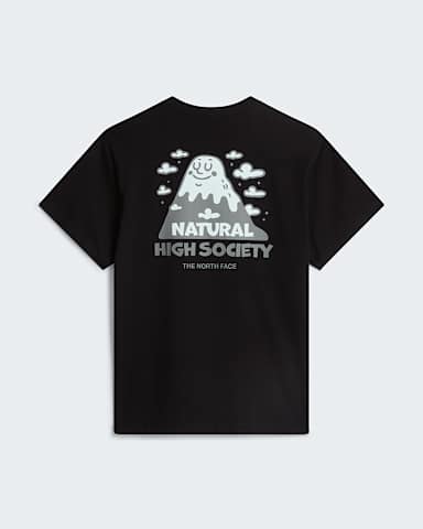 Natuurlijke High Society Ontspannen Graphic TShirt uniseks TNF TNF Black HERO