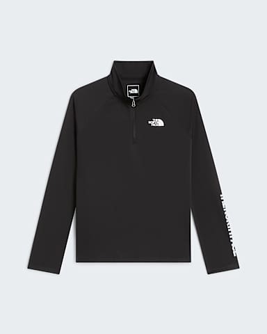 Haut manches longues et col zipp Flex Graphic pour fille TNF TNF Black HERO