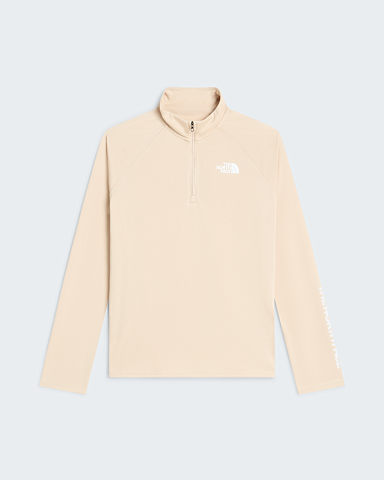 Haut manches longues et col zipp Flex Graphic pour fille TNF Timeless Taupe HERO