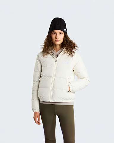 Womens Hydrenalite Down Hooded Jacket TNF White Dune hero