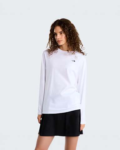 Womens TNF Essential Simple Dome Relaxed LongSleeve TShirt TNF TNF White HERO