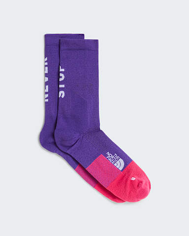 Calze da trail running al polpaccio Never Stop TNF Peak PurpleLali Guran hero