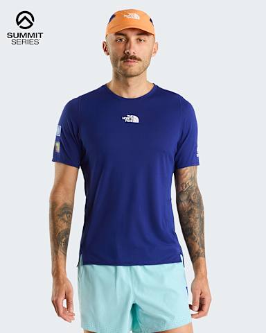 Mens Summit High Trail Graphic TShirt TNF Bold Blue HERO