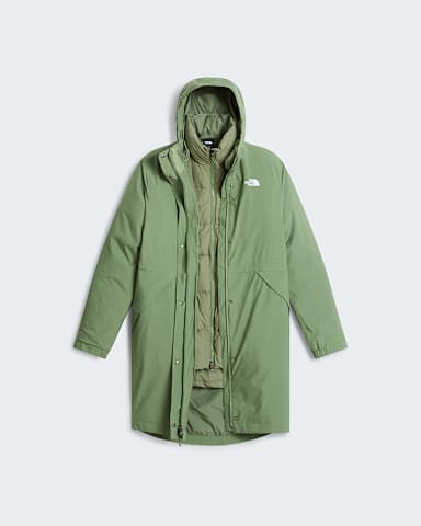 Chaqueta 3 en 1 Triclimate Sequoia para mujer TNF Bark Mist hero