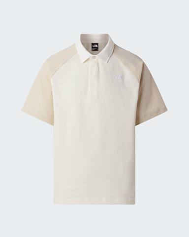 Unisex Rugby Polo Shirt TNF White DuneDesert Stone hero