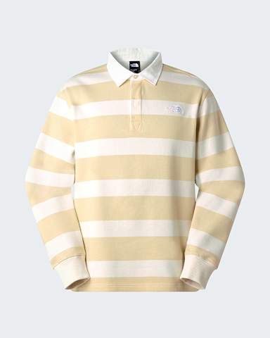 Uniseks Rugbypolosweatshirt TNF White DuneDesert Stone hero