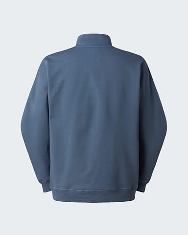 Uniseks Essential Light Relaxed sweatshirt met kwartrits TNF Granite Grey alt1
