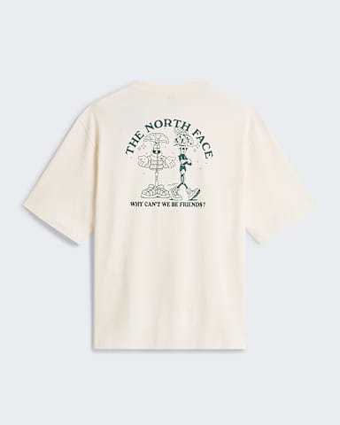 Camiseta holgada Why Cant We Be Friends para hombre TNF White DuneHunter Green alt1