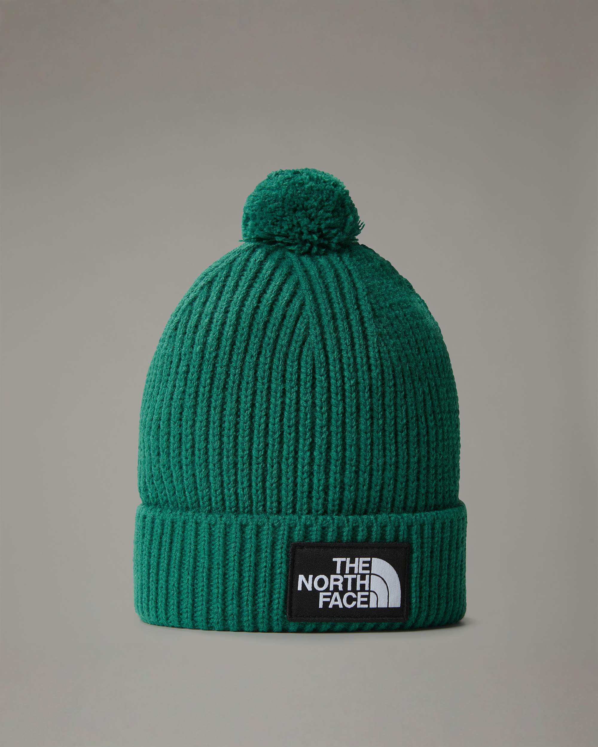 Czapka beanie z pomponem i prostoktnym logo TNF TNF hero