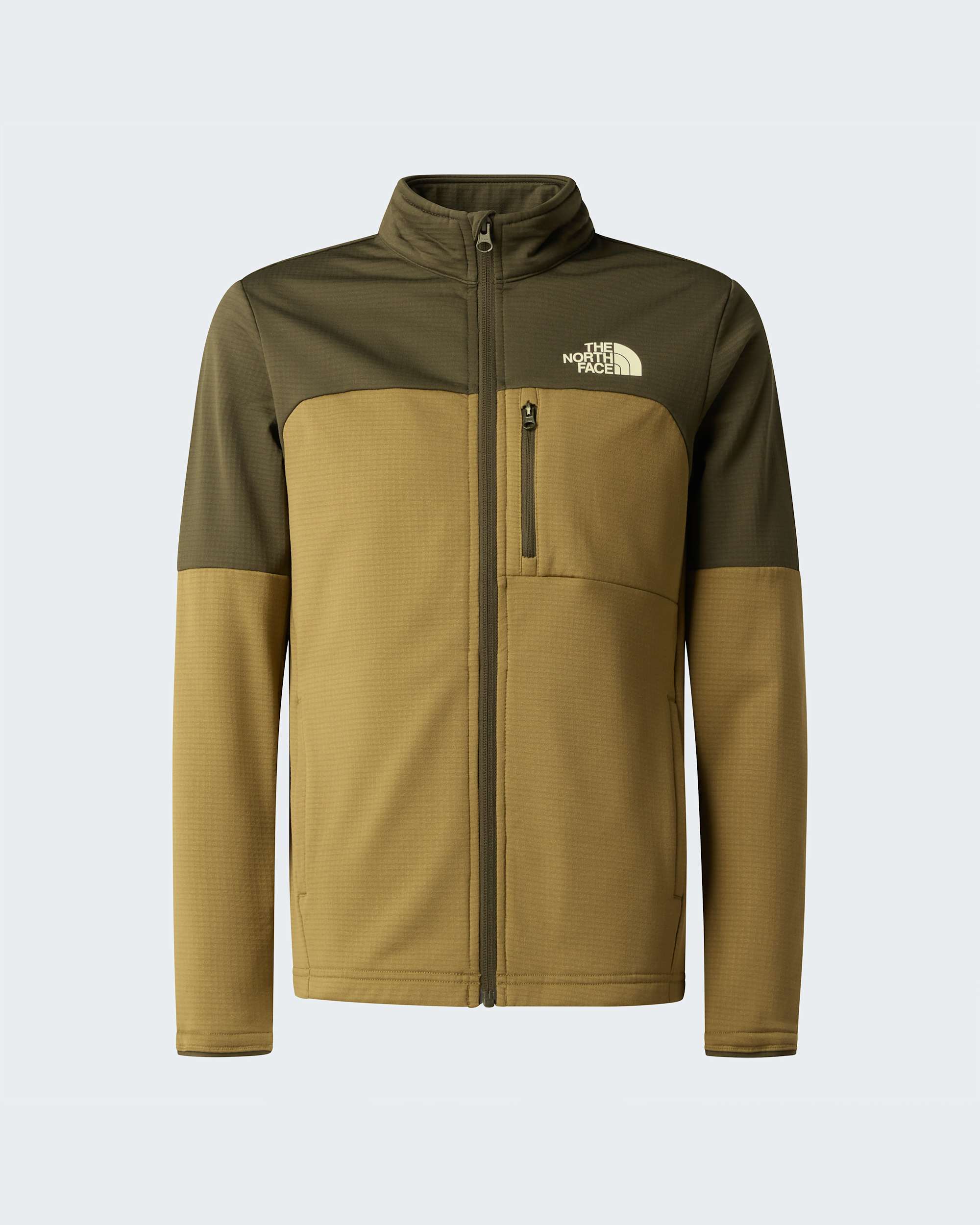 Hiketussenlaagjas met volledige rits voor tieners TNF New Taupe GreenCedar ALT20