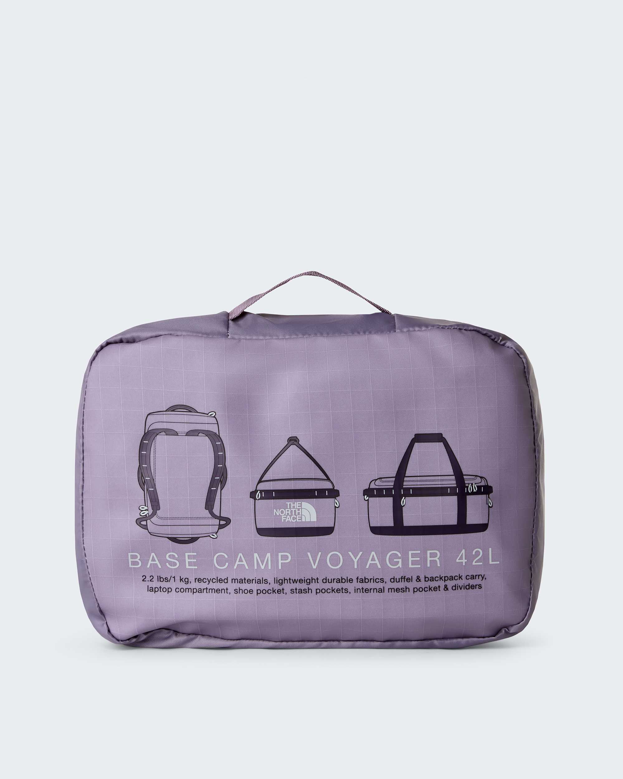 Bolsa de viaje Base Camp Duffle Voyager 42L TNF Transcendent GreyEndless DuskHigh Rise Grey ALT5